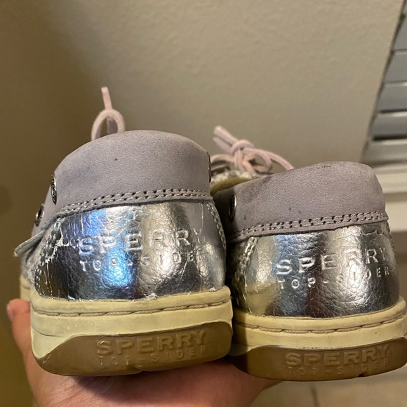 SPERRY| Silver Boat Shoe, women's 7 - Picture 13 of 13